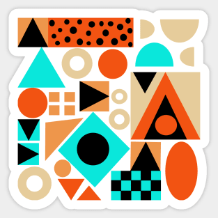 Abstract Geometric Shapes Design I Sticker